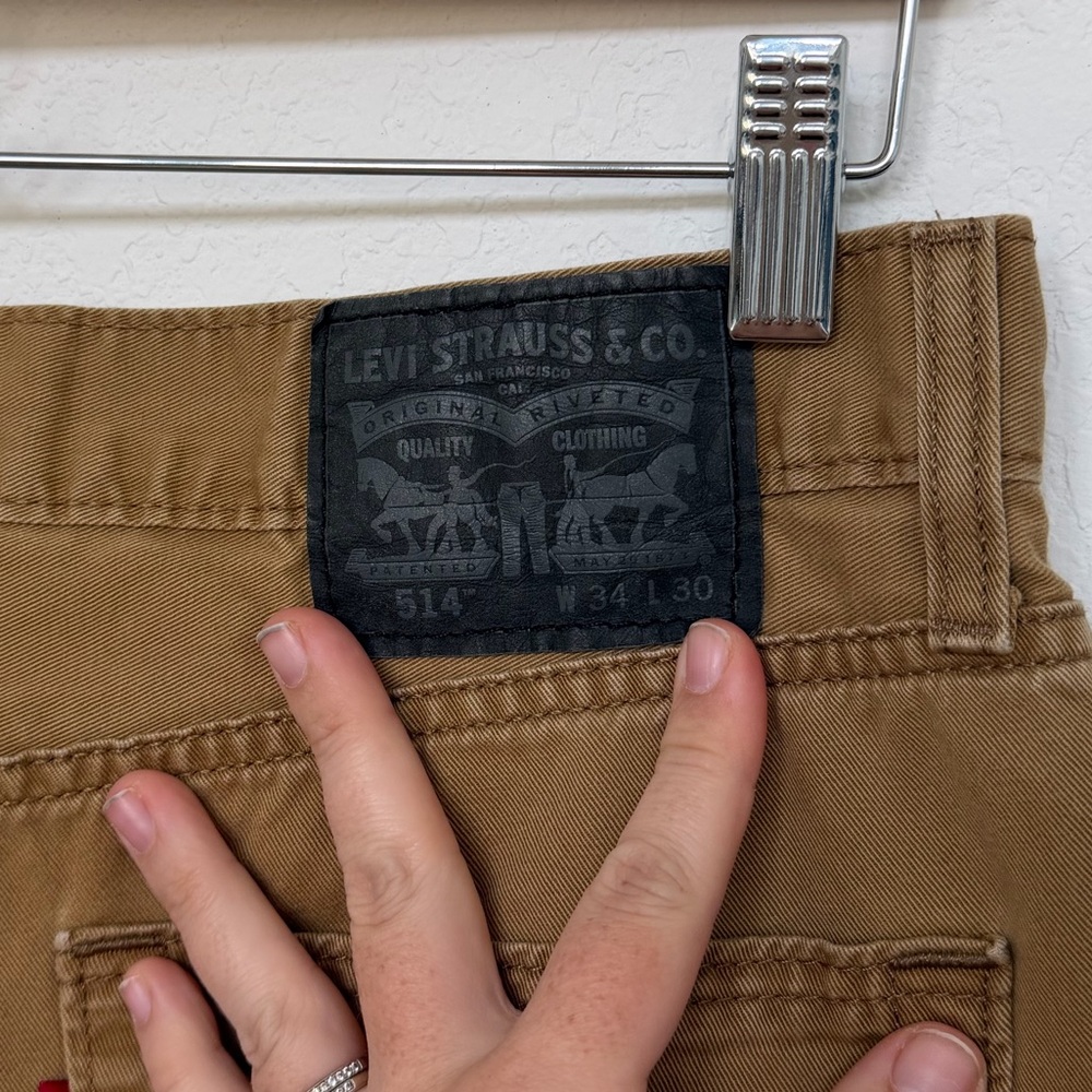 Men’s Levi 514 Straight Fit Jeans 34x30 Brown - Picture 6 of 7